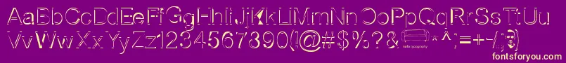NorthernBookSale Font – Yellow Fonts on Purple Background