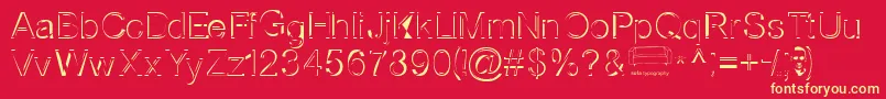 NorthernBookSale Font – Yellow Fonts on Red Background