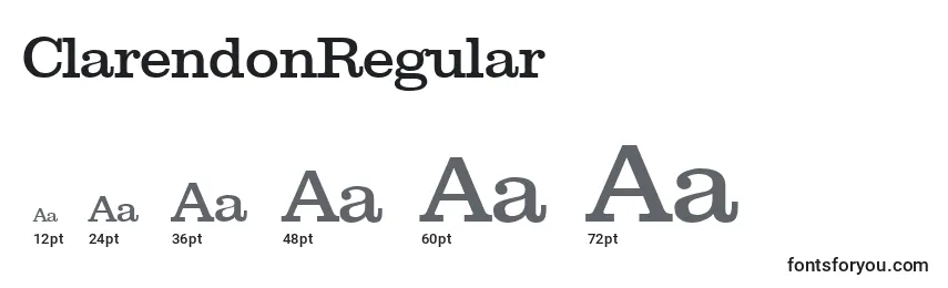 sizes of clarendonregular font, clarendonregular sizes