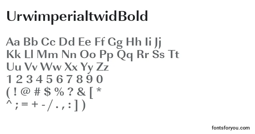 characters of urwimperialtwidbold font, letter of urwimperialtwidbold font, alphabet of  urwimperialtwidbold font
