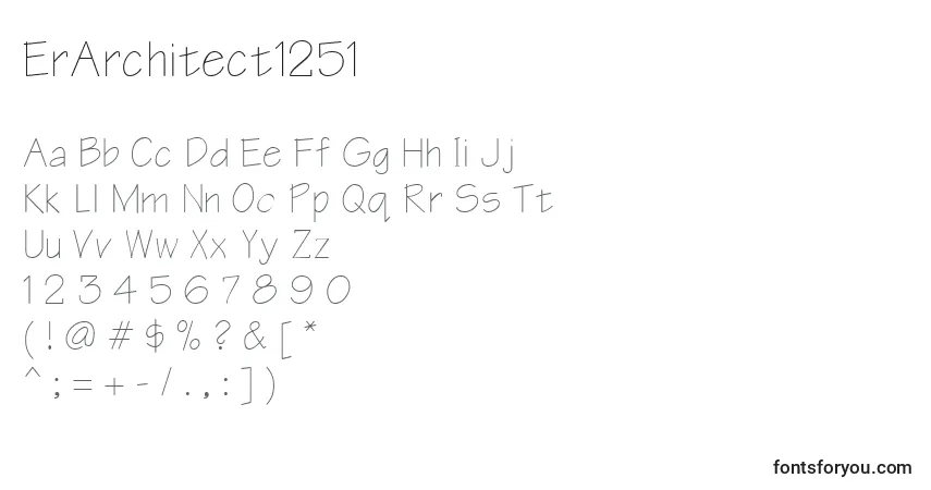 characters of erarchitect1251 font, letter of erarchitect1251 font, alphabet of  erarchitect1251 font