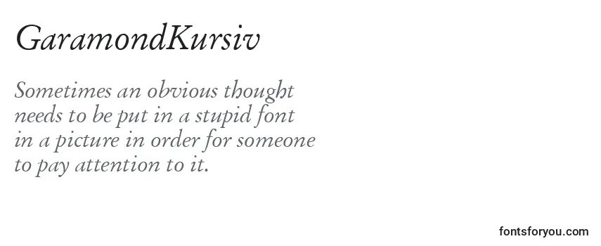 GaramondKursiv Font