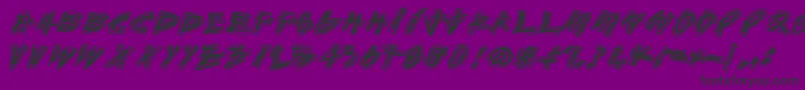 Aikasiirtyma Font – Black Fonts on Purple Background