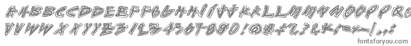 Шрифт Aikasiirtyma – серые шрифты на белом фоне