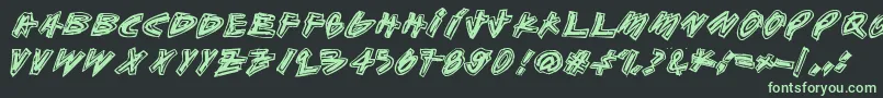 Aikasiirtyma Font – Green Fonts on Black Background