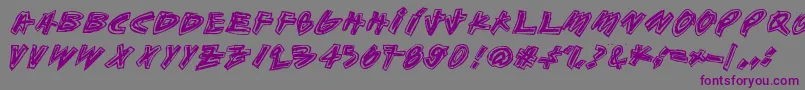 Aikasiirtyma Font – Purple Fonts on Gray Background