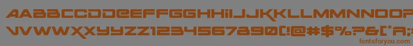 Шрифт Spacerangerexpand – коричневые шрифты на сером фоне