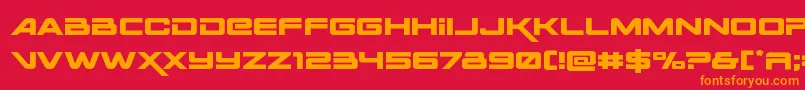 Spacerangerexpand Font – Orange Fonts on Red Background