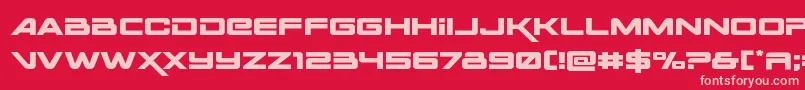 Spacerangerexpand Font – Pink Fonts on Red Background