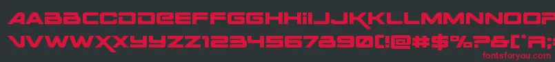 Spacerangerexpand Font – Red Fonts on Black Background