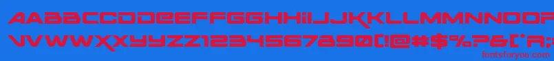 Spacerangerexpand Font – Red Fonts on Blue Background