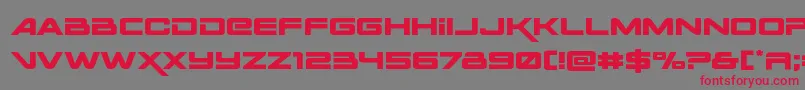 Spacerangerexpand Font – Red Fonts on Gray Background