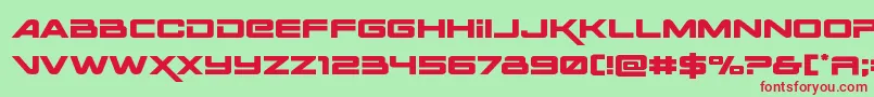 Spacerangerexpand Font – Red Fonts on Green Background