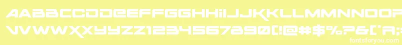 Шрифт Spacerangerexpand – белые шрифты на жёлтом фоне