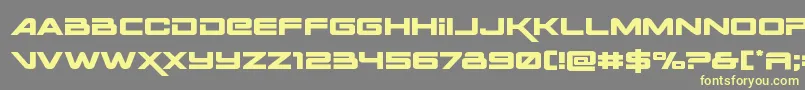 Spacerangerexpand Font – Yellow Fonts on Gray Background