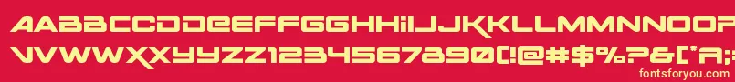 Spacerangerexpand Font – Yellow Fonts on Red Background