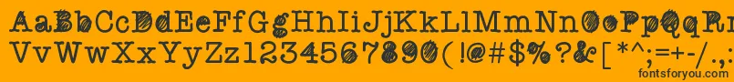 Swreallyquickstaffmeeting Font – Black Fonts on Orange Background