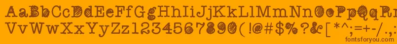 Swreallyquickstaffmeeting Font – Brown Fonts on Orange Background