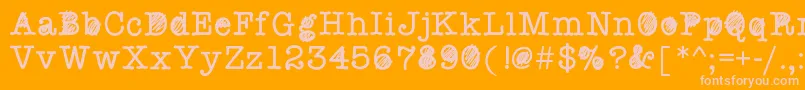 Swreallyquickstaffmeeting Font – Pink Fonts on Orange Background