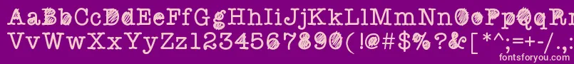Swreallyquickstaffmeeting Font – Pink Fonts on Purple Background