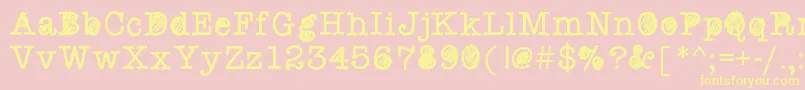 Swreallyquickstaffmeeting Font – Yellow Fonts on Pink Background