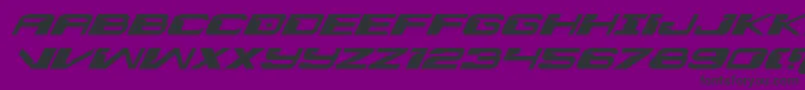 Шрифт Interdictionexpandital – чёрные шрифты на фиолетовом фоне