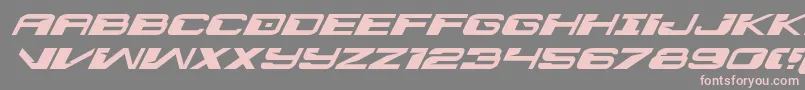 Interdictionexpandital-Schriftart – Rosa Schriften auf grauem Hintergrund