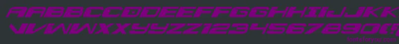 Interdictionexpandital Font – Purple Fonts on Black Background
