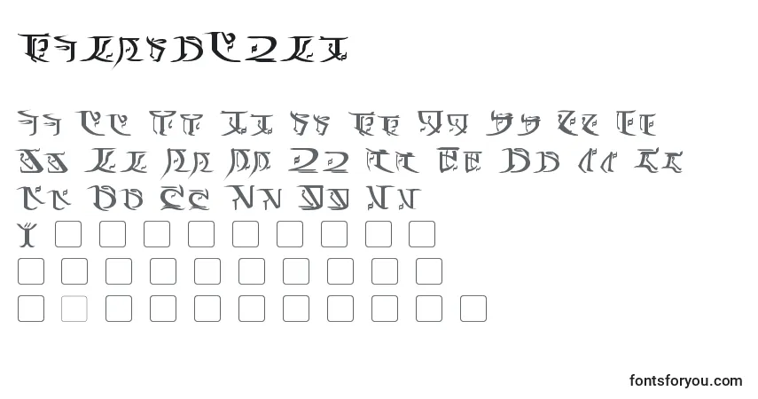 Schriftart FalmerBold – Alphabet, Zahlen, spezielle Symbole