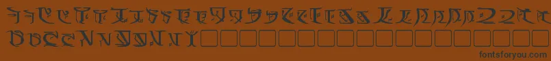 フォントFalmerBold – 黒い文字が茶色の背景にあります