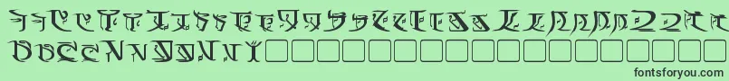 フォントFalmerBold – 緑の背景に黒い文字