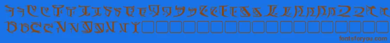 FalmerBold Font – Brown Fonts on Blue Background