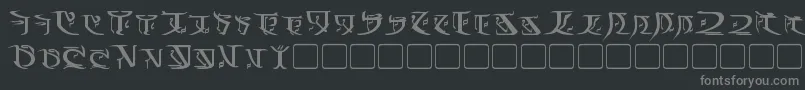 フォントFalmerBold – 黒い背景に灰色の文字