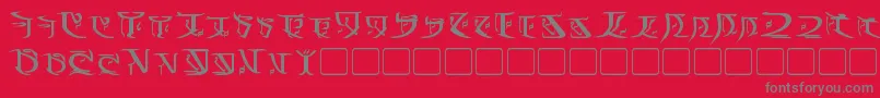 フォントFalmerBold – 赤い背景に灰色の文字