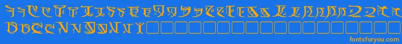 FalmerBold Font – Orange Fonts on Blue Background