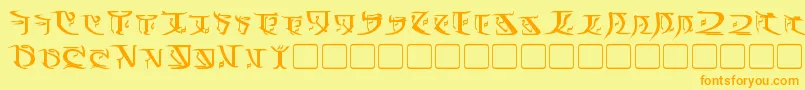 FalmerBold Font – Orange Fonts on Yellow Background