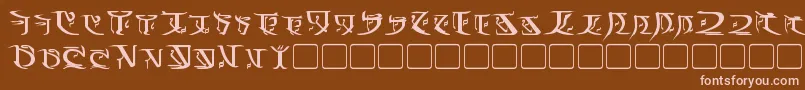 FalmerBold Font – Pink Fonts on Brown Background