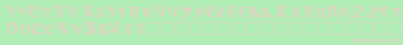 FalmerBold-fontti – vaaleanpunaiset fontit vihreällä taustalla