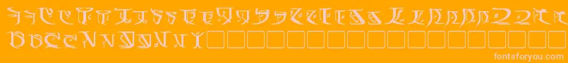 FalmerBold Font – Pink Fonts on Orange Background