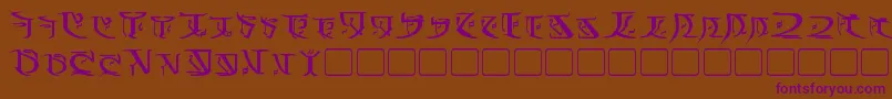 FalmerBold Font – Purple Fonts on Brown Background
