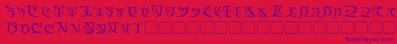 FalmerBold Font – Purple Fonts on Red Background