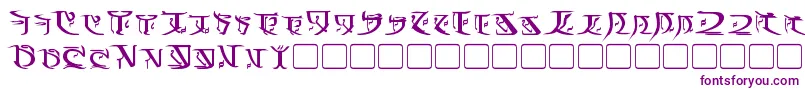 フォントFalmerBold – 白い背景に紫のフォント