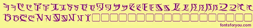 FalmerBold Font – Purple Fonts on Yellow Background