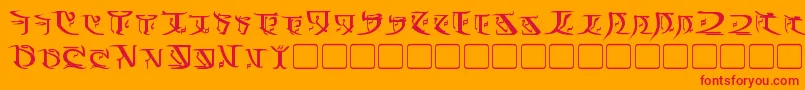 FalmerBold Font – Red Fonts on Orange Background