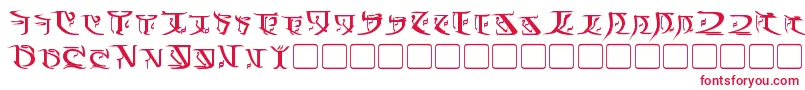 FalmerBold-fontti – punaiset fontit valkoisella taustalla