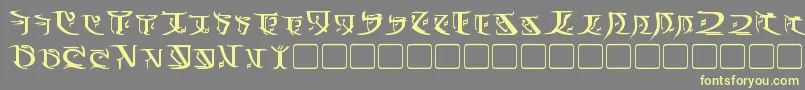 Шрифт FalmerBold – жёлтые шрифты на сером фоне