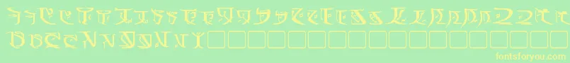FalmerBold Font – Yellow Fonts on Green Background