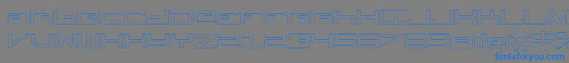 LegionOutline Font – Blue Fonts on Gray Background