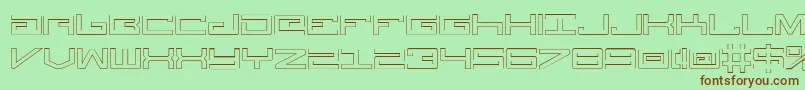 Czcionka LegionOutline – brązowe czcionki na zielonym tle