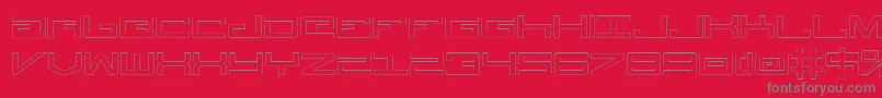 LegionOutline Font – Gray Fonts on Red Background